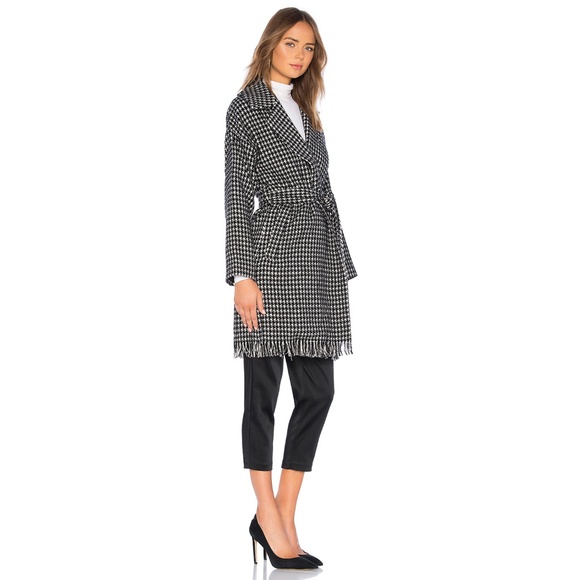 NWT Tularosa Heidi Coat Ivory Houndstooth Medium - Picture 3 of 8